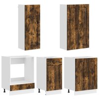 Keukenblok KALMAR 5 st Gerookt eiken Bewerkt hout 3