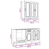 Keukenblok KALMAR 5 st Oud hout Bewerkt hout 8