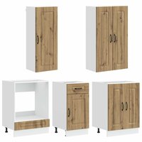 Keukenblok KALMAR 5 st Artisanaal eiken Bewerkt hout 3