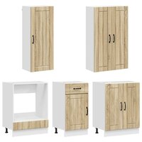 Keukenblok LUCCA 5 st Sonoma Eiken Bewerkt hout 3