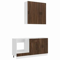 Keukenblok LUCCA 5 st Bruin eiken Bewerkt hout 2