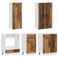 Keukenblok LUCCA 5 st Oud hout Bewerkt hout 3