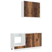 Keukenblok PORTO 5 st Oud hout Bewerkt hout 2