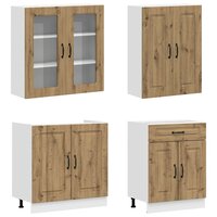 Keukenblok KALMAR 4 st Artisanaal eiken Bewerkt hout 3