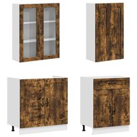 Keukenblok KALMAR 4 st Gerookt eiken Bewerkt hout 3