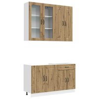 Keukenblok KALMAR 4 st Artisanaal eiken Bewerkt hout 2