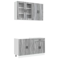 Keukenblok PORTO 4 st Grijs Sonoma Bewerkt hout 2