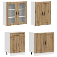 Keukenblok PORTO 4 st Artisanaal eiken Bewerkt hout 3