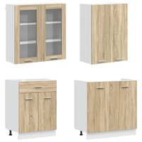 Keukenblok LYON 4 st Sonoma Eiken Bewerkt hout 3