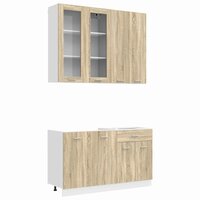 Keukenblok LYON 4 st Sonoma Eiken Bewerkt hout 2