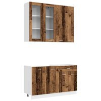 Keukenblok LYON 4 st Oud hout Bewerkt hout 2