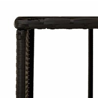 Hottub-ombouw poly rattan en massief acaciahout zwart 6