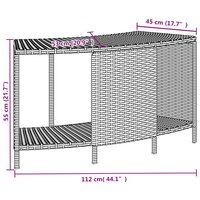Hottub-ombouw poly rattan en massief acaciahout zwart 8