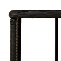 Hottub-ombouw poly rattan en massief acaciahout zwart 6