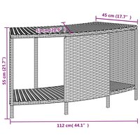 Hottub-ombouw poly rattan en massief acaciahout zwart 8