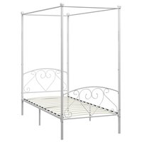 Hemelbedframe metaal wit 120x200 cm  2