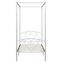 Hemelbedframe metaal wit 120x200 cm  3