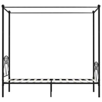 Hemelbedframe metaal zwart 90x200 cm  4