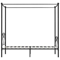 Hemelbedframe metaal zwart 100x200 cm  4