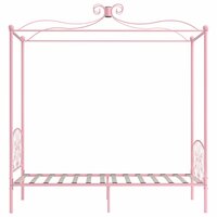 Hemelbedframe metaal roze 90x200 cm 4