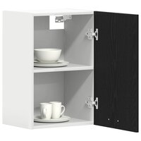 Hangkast zwart eikenkleurig 40x31x60 cm bewerkt hout 4