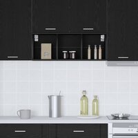 Hangkast Zwart Eiken 30 x 29,5 x 80 cm Bewerkt hout 4