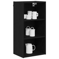 Hangkast Zwart Eiken 40 x 29,5 x 80 cm Bewerkt hout 3