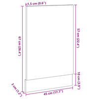 Frontpaneel vaatwasser Lyon 45x3x67 cm bewerkt hout sonoma eiken 8