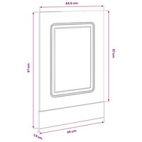 Vaatwasserpaneel Kalmar 45x1,5x57 cm bewerkt hout artisanaal eiken 8