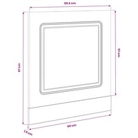 Vaatwasserpaneel Kalmar 60x1,5x57 cm bewerkt hout zwart 8