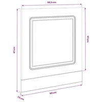 Vaatwasserpaneel Kalmar 60x1,5x57 cm bewerkt hout betongrijs 8