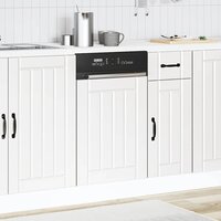 Vaatwasserpaneel Lucca bewerkt hout wit 3