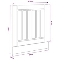 Vaatwasserpaneel Lucca bewerkt hout wit 8