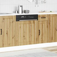 Vaatwasserpaneel Lucca bewerkt hout artisanaal eikenkleur 3