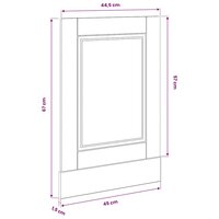 Vaatwasserpaneel Porto 45x1,5x57 cm bewerkt hout hoogglans wit 8