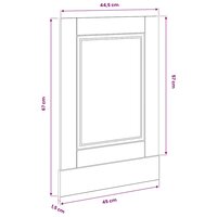 Vaatwasserpaneel Porto 45x1,5x57 cm bewerkt hout betongrijs 8