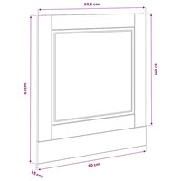 Vaatwasserpaneel Porto 60x1,5x57 cm bewerkt hout betongrijs 8