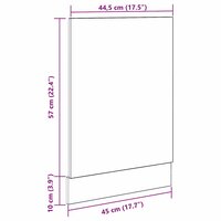 Vaatwasserpaneel Lyon 45x3x67 cm bewerkt hout artisanaal eiken 8