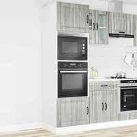Ovenkasten 2 st Kalmar bewerkt hout grijs sonoma eikenkleurig 3