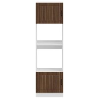 Ovenkasten 2 st Lucca bewerkt hout bruin eikenkleur 4
