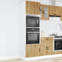 Ovenkasten 2 st Lucca bewerkt hout artisanaal eikenkleurig 3