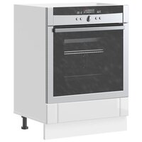 Ovenkast Lucca bewerkt hout hoogglans wit 3