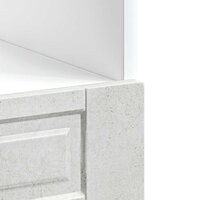 Ovenkast &amp;quot;Porto&amp;quot; bewerkt hout betongrijs 8