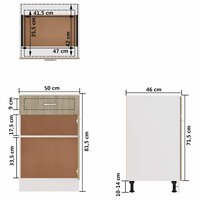 Onderkast met lade Lyon 50x46x81,5 cm sonoma eikenkleur 9