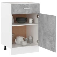 Onderkast met lade Lyon 50x46x81,5 cm bewerkt hout betongrijs 4