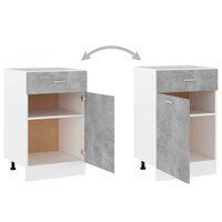 Onderkast met lade Lyon 50x46x81,5 cm bewerkt hout betongrijs 6