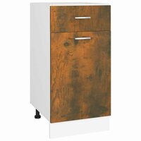Onderkast met lade Lyon 40x46x81,5 cm bewerkt hout gerookt eiken 2