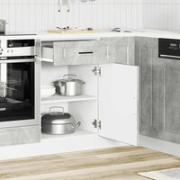 Onderkast &amp;quot;Porto&amp;quot; bewerkt hout betongrijs 3