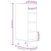 Onderkast 20x44,5x81,5 cm bewerkt hout oud houtkleurig 9