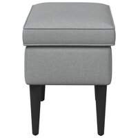 Voetenbank Lichtgrijs 55 x 35 x 41 cm Stof 4